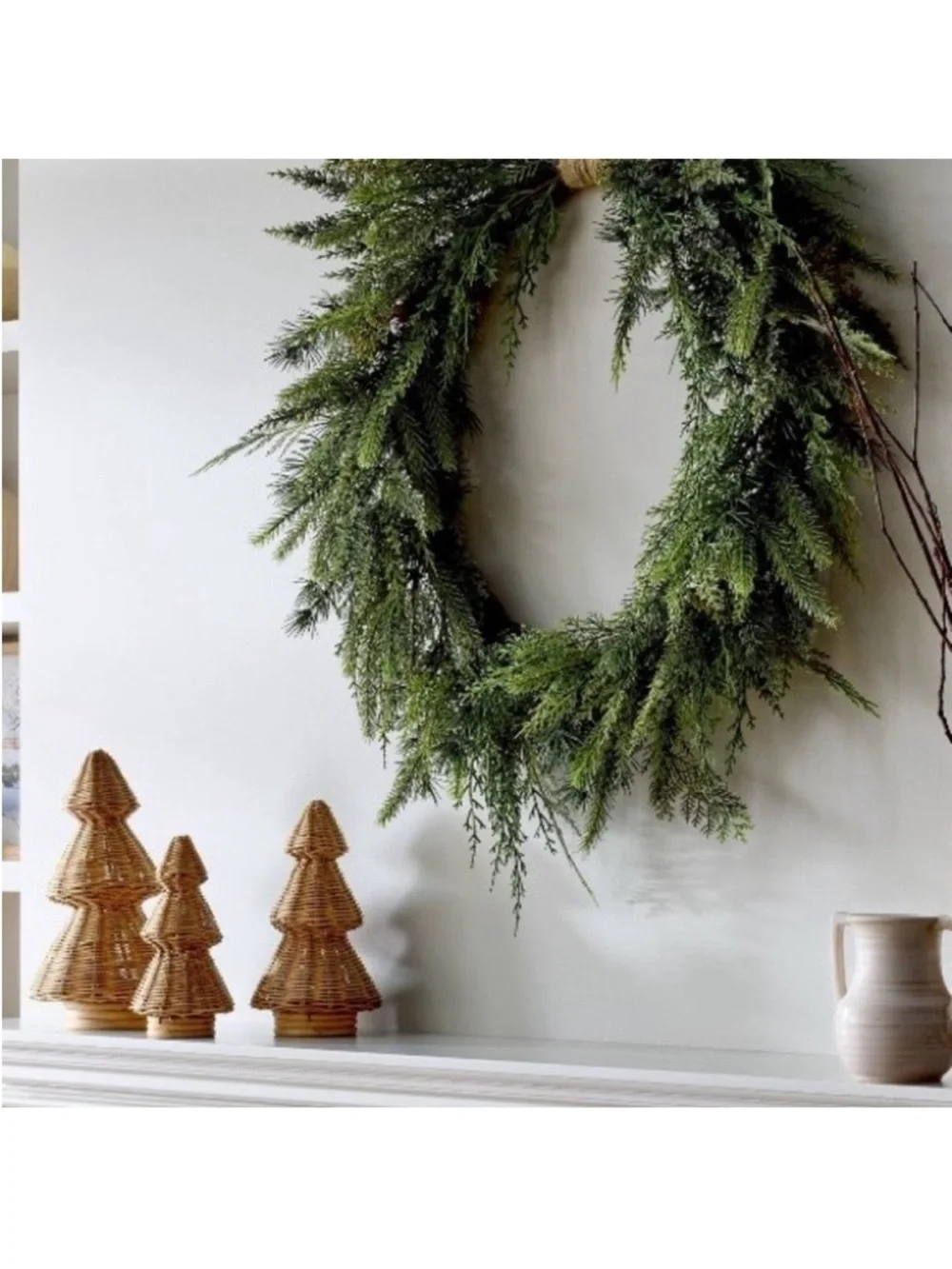 NWT Target Threshold with Studio McGee Medium Rattan Basket Weave Christmas Tree